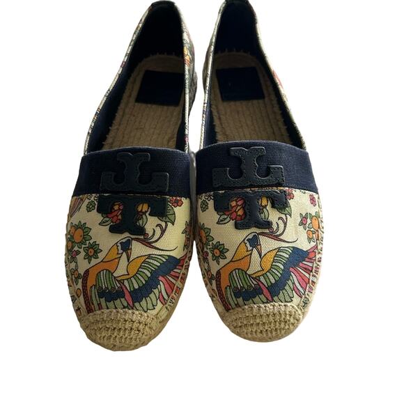 TORY BURCH Weston Flat Espadrille  Promised Land/Royal Navy 57785 Size 8 - Picture 7 of 10